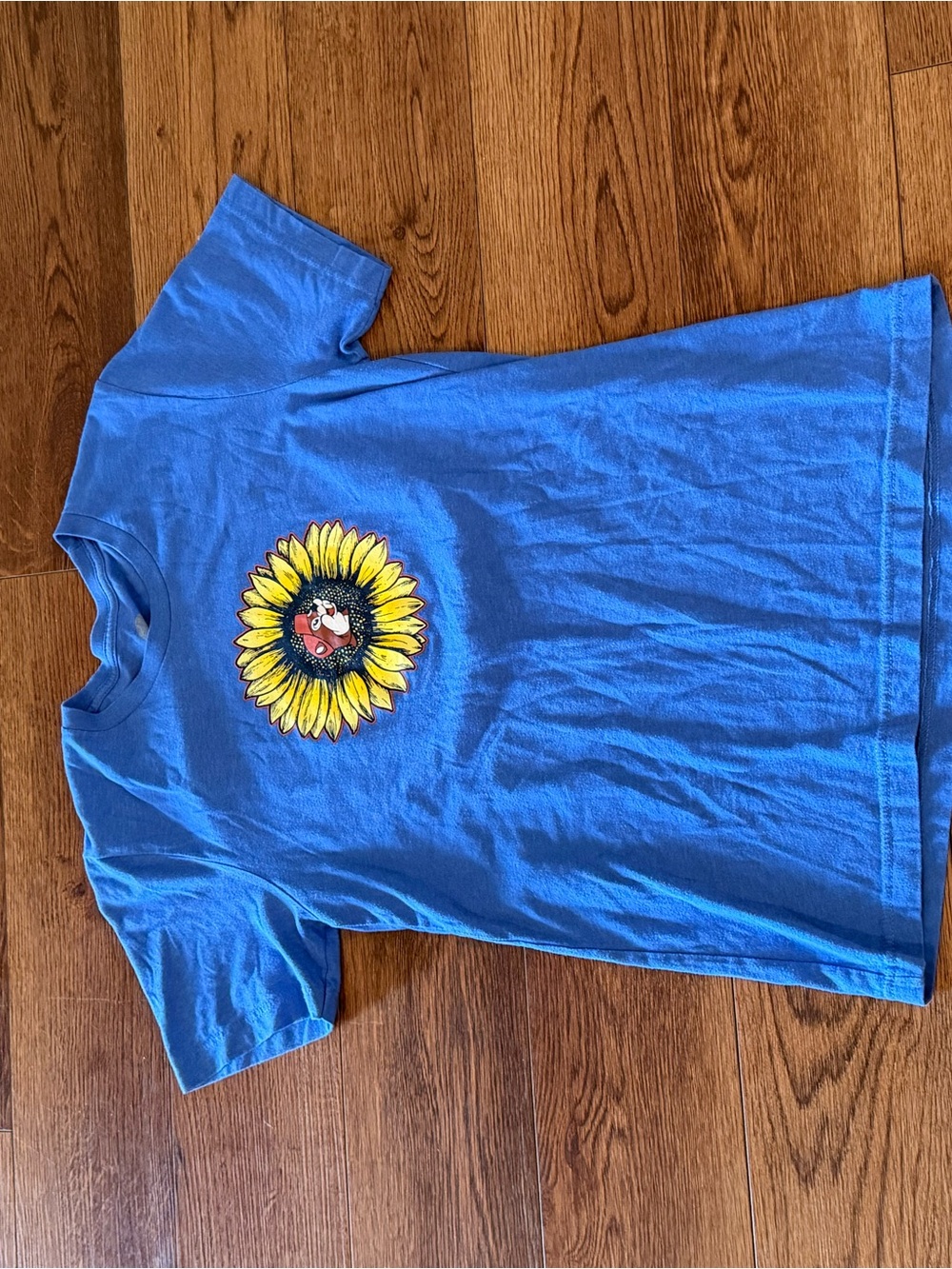 Bright Blue Kids' Sunflower Graphic Tee